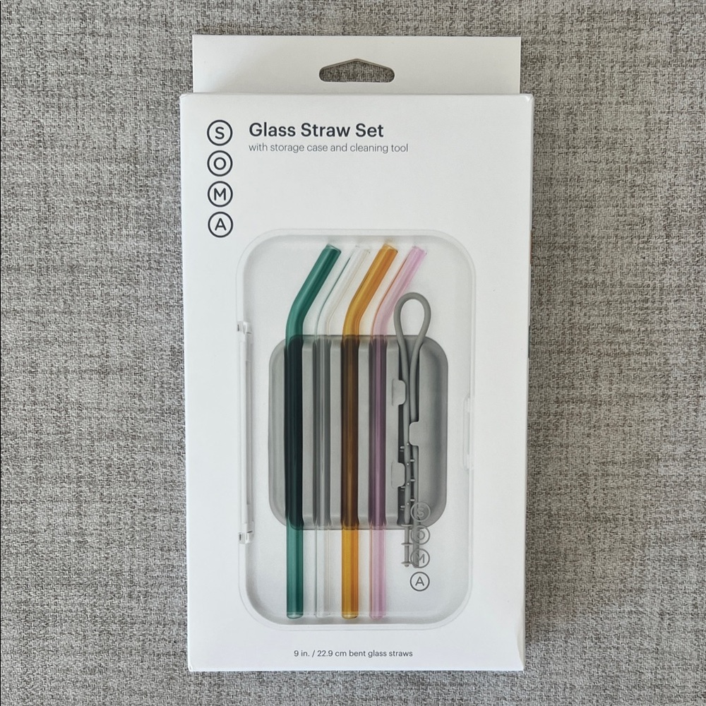 Soma Glass Straw Set with Case